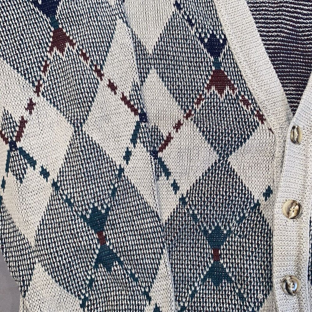 Vintage Jantzen Men’s Size Large Pullover Sweater Geometric Grandpa Made In USA - Picture 3 of 7